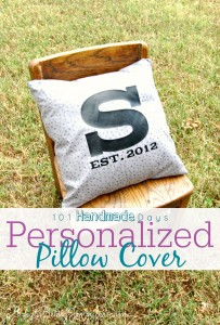 Personalized Pillow Cover - BusyBeingJennifer.com #101handmadedays