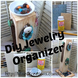 DIY Upcycled Jewelry Organizer - BusyBeingJennifer.com #101handmadedays