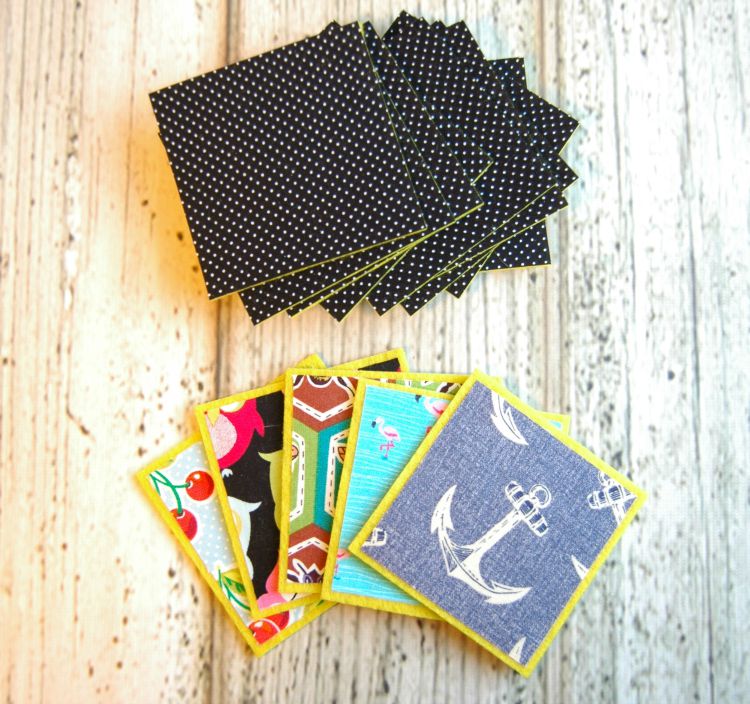 Easy DIY No-Sew Fabric Memory Game - BusyBeingJennifer.com #101handmadedays