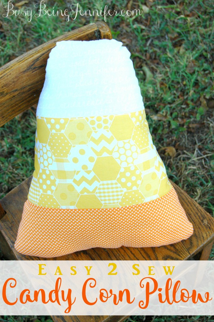 Easy to Sew Candy Corn Pillow Tutorial - BusyBeingJennifer.com