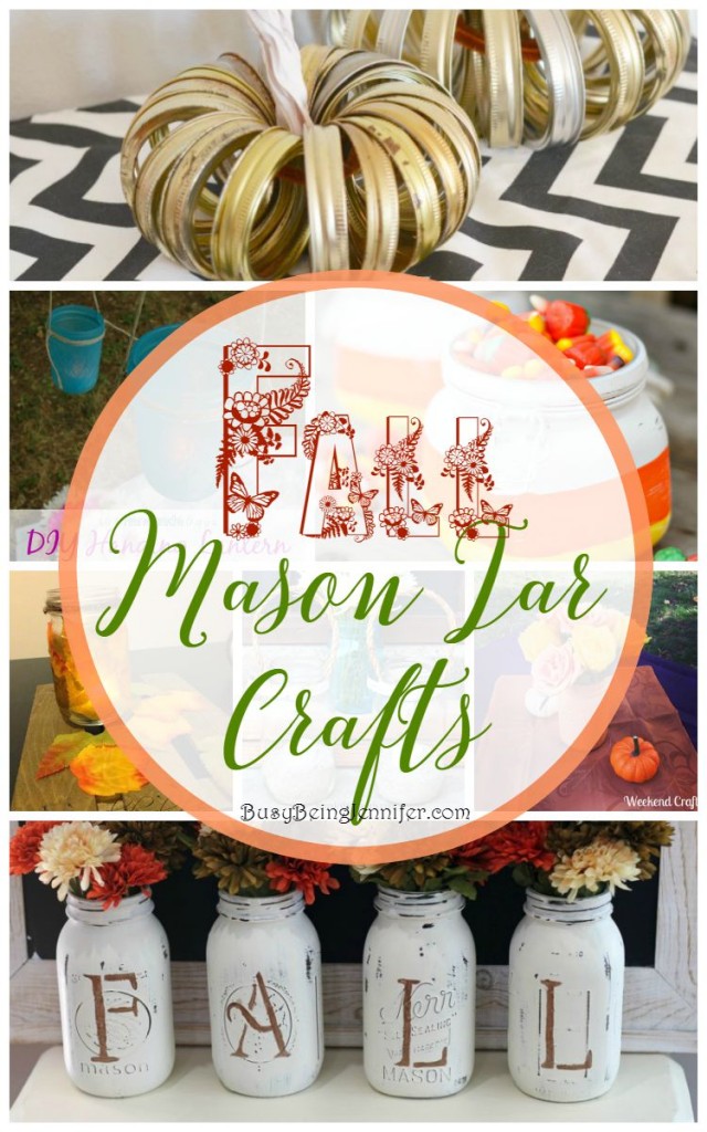 Fall Mason Jar Crafts - BusyBeingJennifer.com
