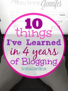 Things I've learned from blogging - busybeingjennifer.com