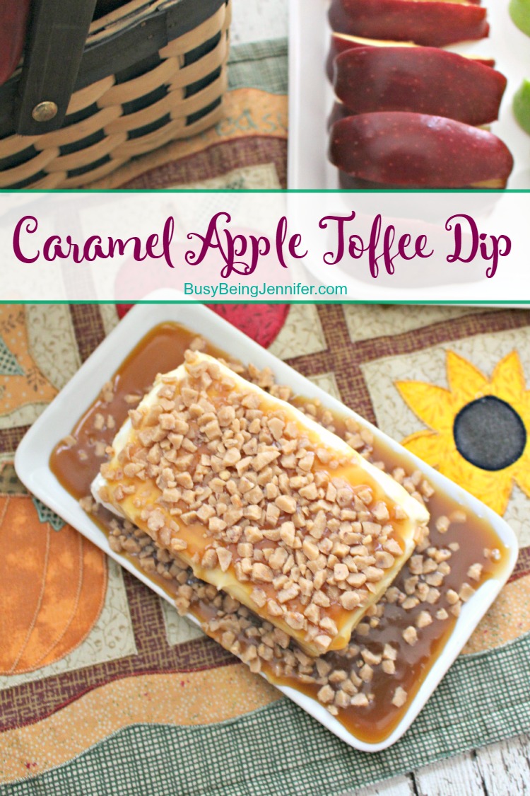 Delicious Caramel Apple Toffee Dip Recipe - BusyBeingJennifer.com