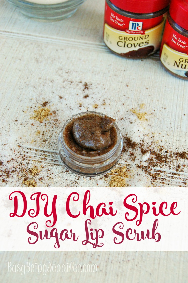 DIY Chai Spice Sugar Lip Scrub - busybeingjennifer.com