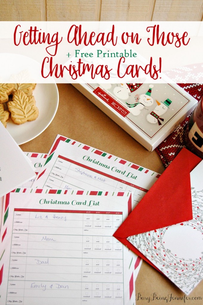 Getting Ahead on Those Christmas Cards! Plus a Free Address printable.