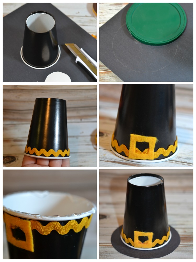 Making a Pilgrim Hat Snack Cup