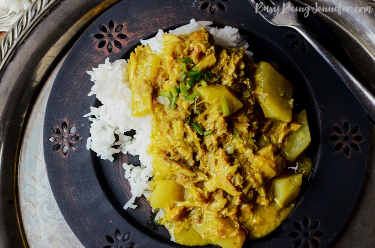 Turkey with Curry and Coconut Sauce - BusyBeingJennifer.com