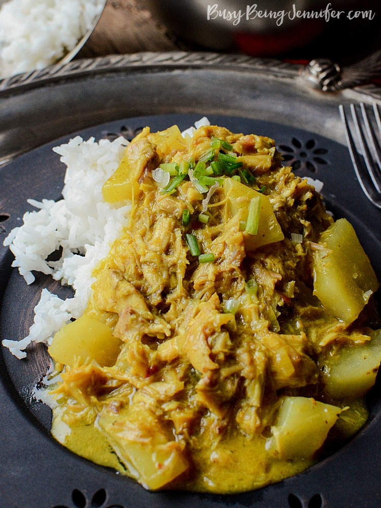 Turkey with Curry and Coconut Sauce - BusyBeingJennifer.com