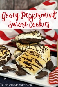 Gooey Peppermint Smore Cookies - BusyBeingJennifer.com