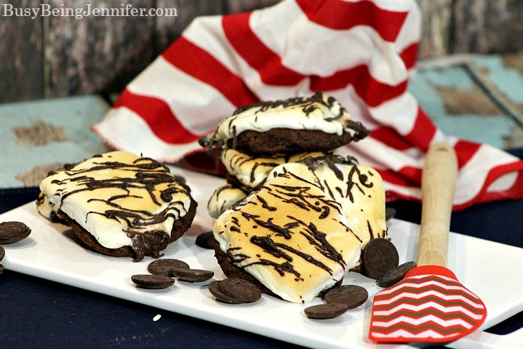 Gooey Peppermint Smore Cookies Perfect for Gift Giving - BusyBeingJennifer.com
