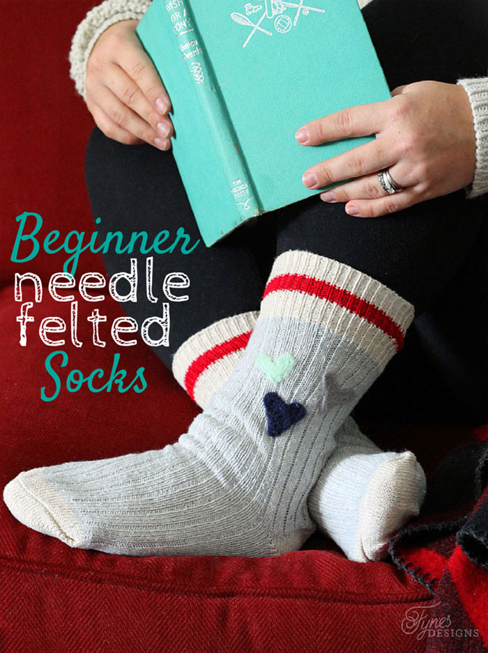 beginner-needle-felted-socks