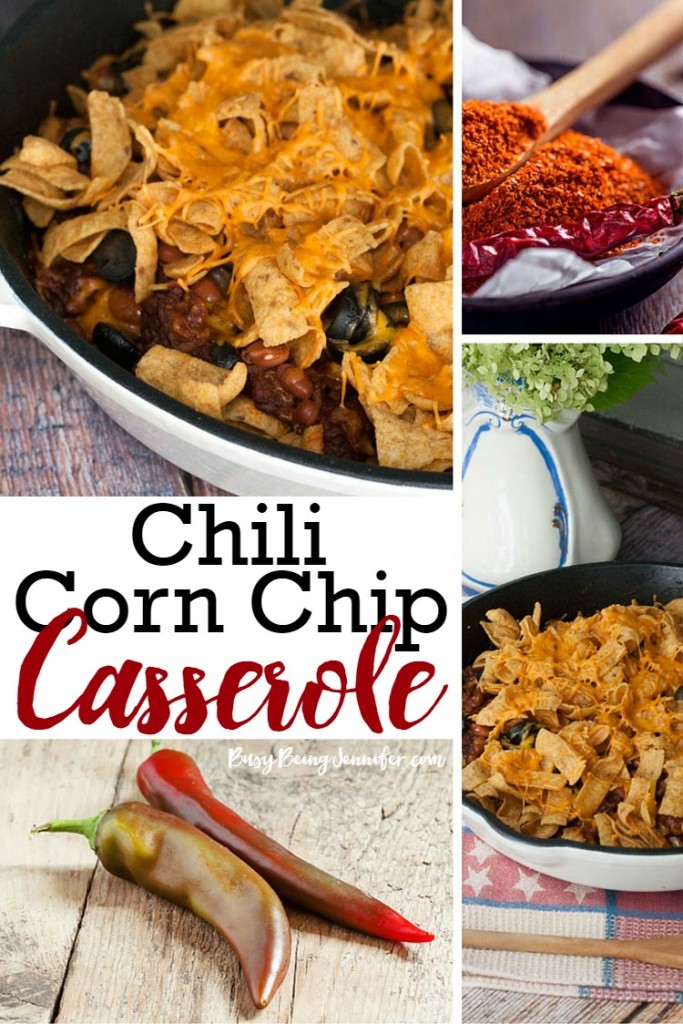 Chili Corn Chip Casserole from BusyBeingJennifer.com