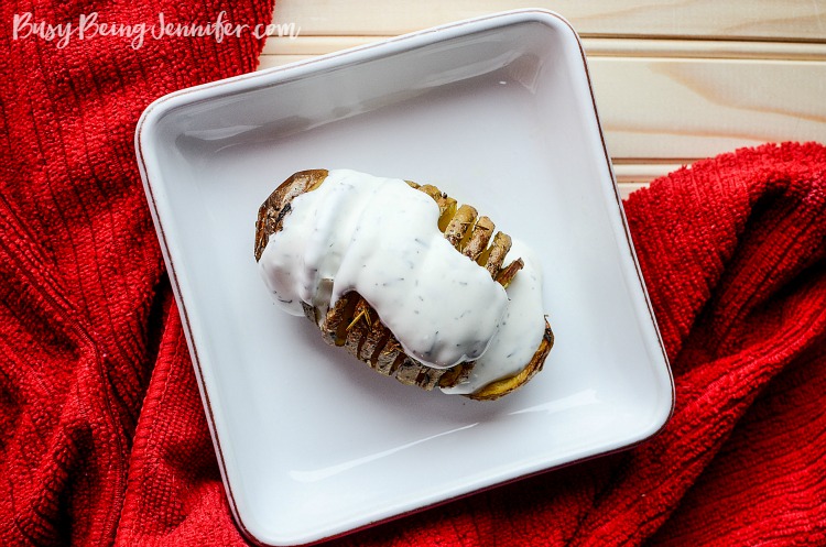 Delicious Hasselback Potatoes with Cream Sauce - BusyBeingJennifer.com
