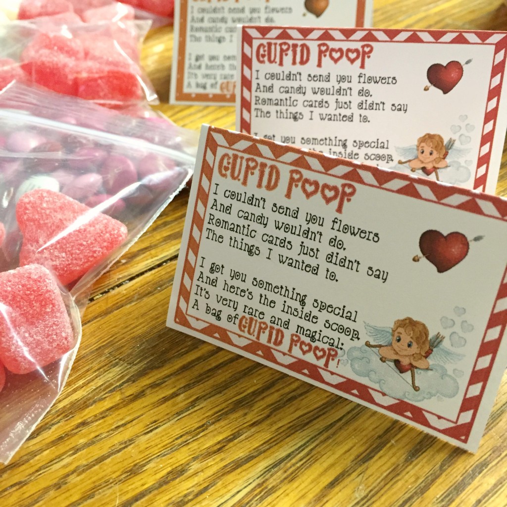 Cupid Poop Valentines Printable Treat Topper - BusyBeingJennifer.com