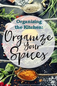 Organizing the Kitchen: Tips and Ideas to help you Organize your spices - BusyBeingJennifer.com