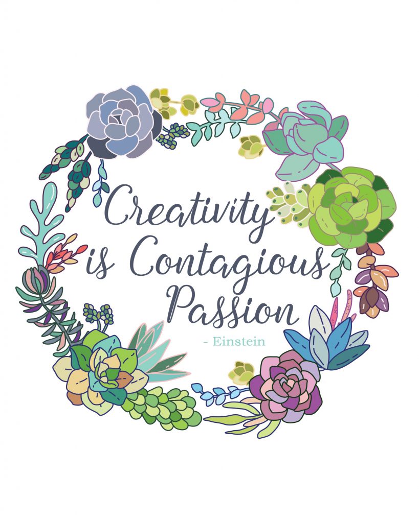 Creativity is Contagious Passion - Free Printable on BusyBeingJennifer.com