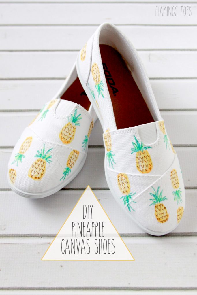 DIY-Pineapple-Canvas-Shoes
