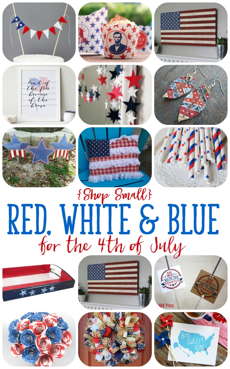 {Shop Small} Red, White and Blue for the 4th of July - BusyBeingJennifer.com