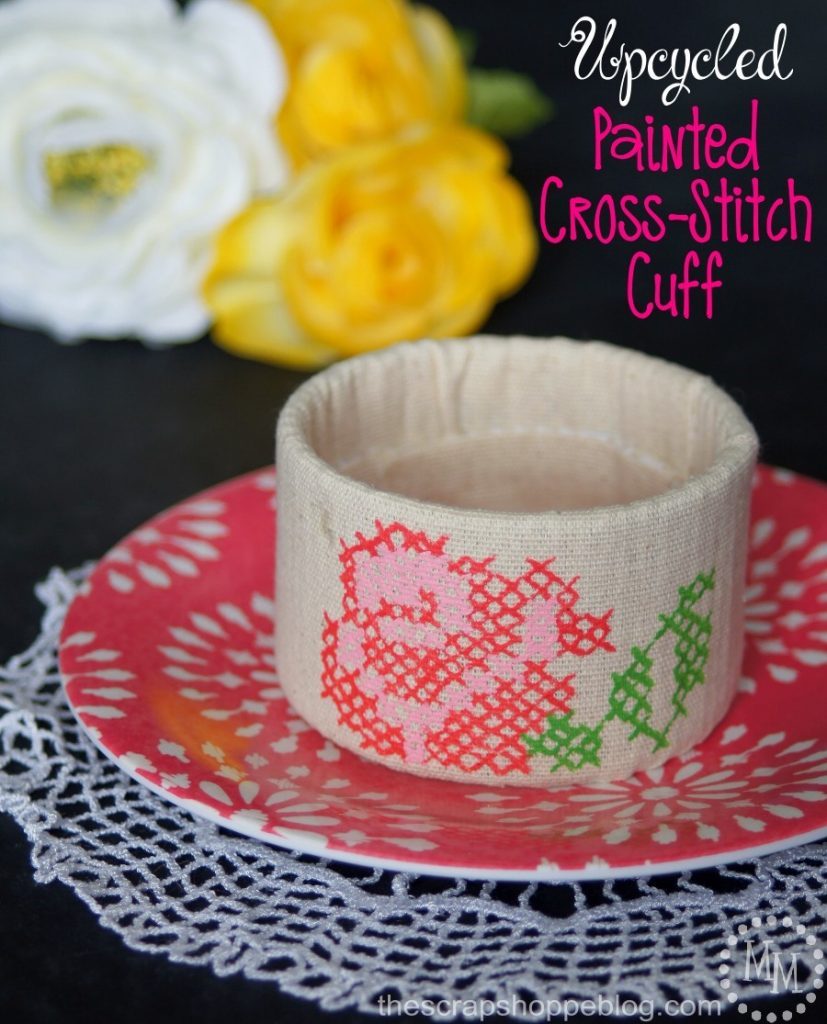 upcycled-painted-cross-stitch-cuff-827x1024