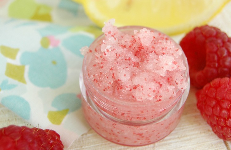 DIY Essential Oil Beauty! I've GOT to try this DIY Raspberry Lemonade Sugar Lip Scrub!! I bet it tastes and feels amazing! - BusyBeingJennifer.com