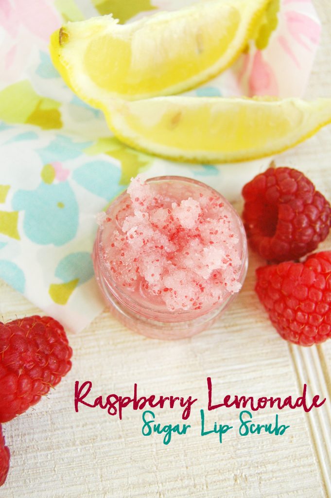 DIY Essential Oil Beauty! I've GOT to try this DIY Raspberry Lemonade Sugar Lip Scrub!! I bet it tastes and feels amazing! - BusyBeingJennifer.com