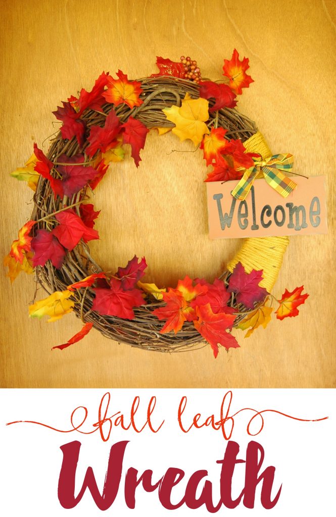 This Fall Leaf Wreath is perfection! Love this wreath creation on my front door! - BusyBeingJennifer.com