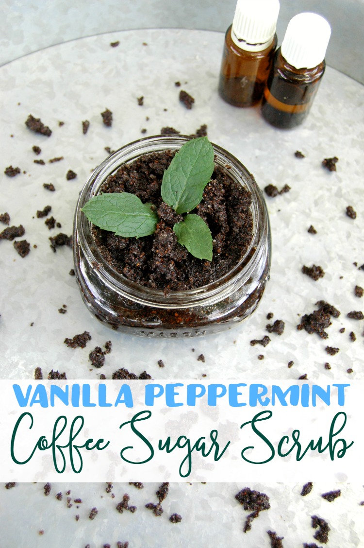 The most amazing way to start your morning! I've got to try this Vanilla Peppermint Coffee Sugar Scrub!!! - BusyBeingJennifer.com