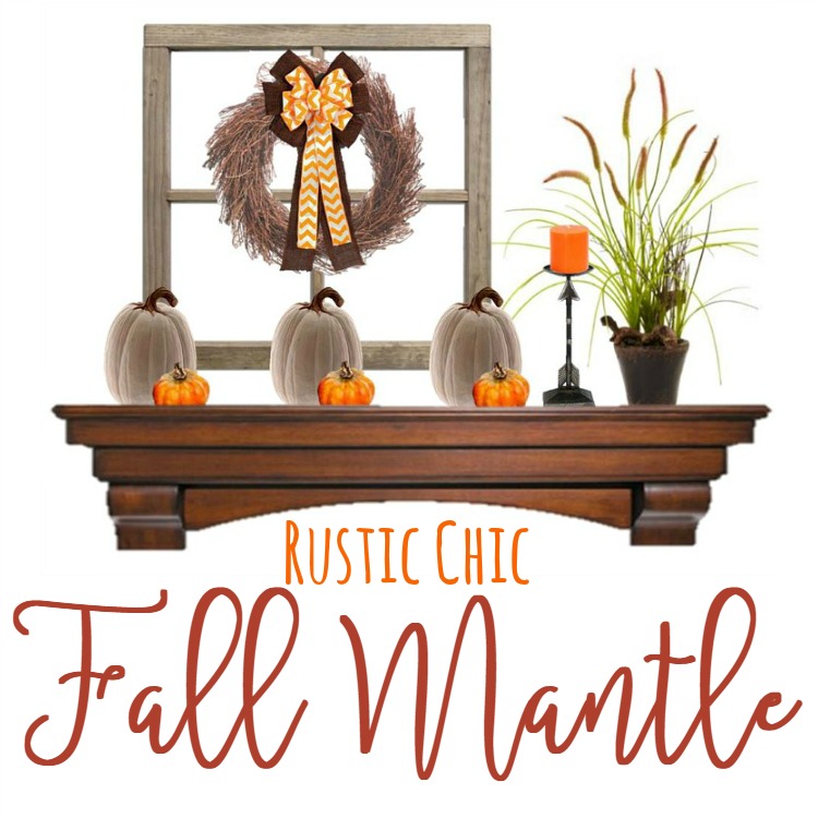 Everything you need to create the PERFECT Rustic Chic Fall Mantle!! I can't wait to get my mantle ready for fall! Get the details on BusyBeingJennifer.com