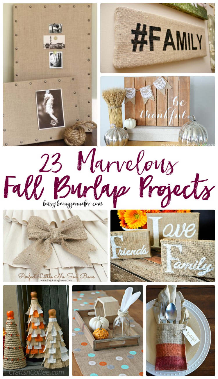 23 Marvelous Fall Burlap Projects I just HAVE to make! 