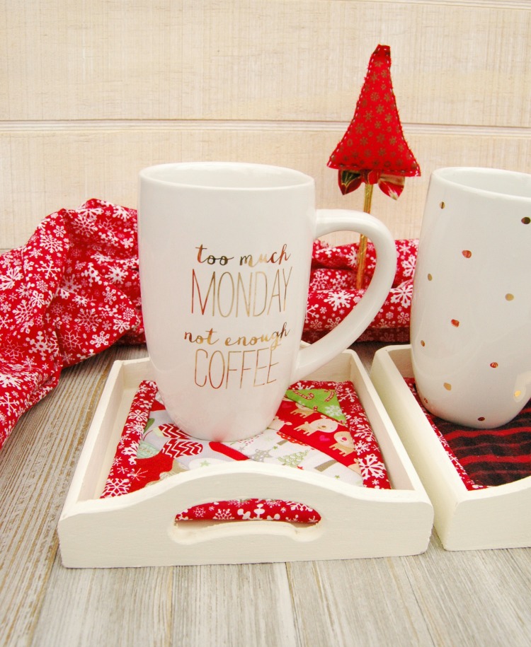Holiday Mug Rug and Coffee Mug Gift Idea! Perfect for the Tea or Coffee Lover in your Life! - BusyBeingJennifer.com