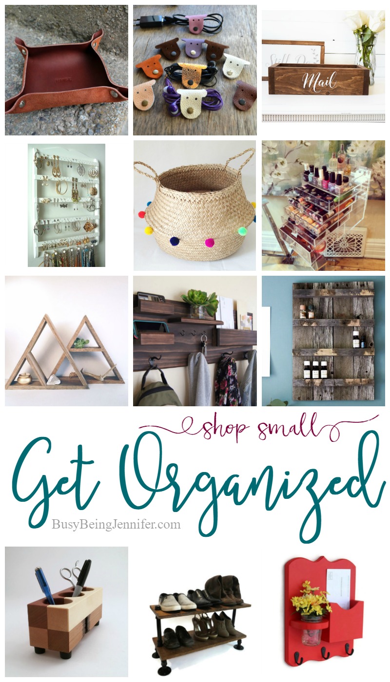 get organized {shop small} - fun items from etsy to help get your household organized - busybeingjennifer.com