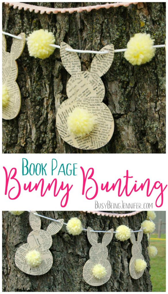 DIY Book Page Bunny Bunting