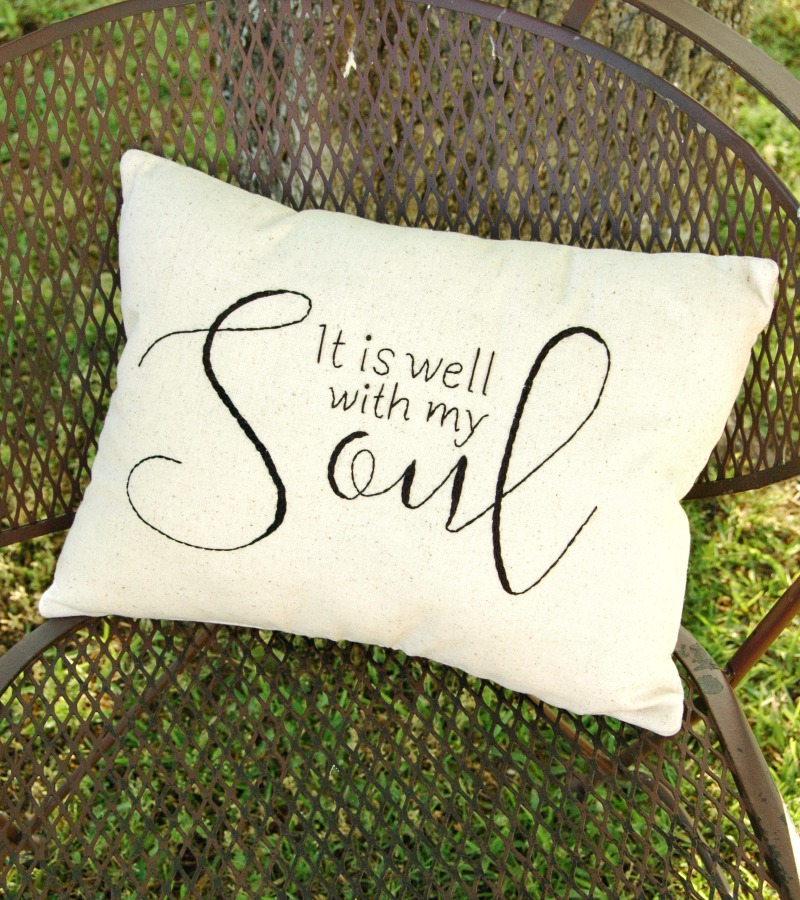 It Is Well With My Soul Farmhouse Pillow + Free Pattern