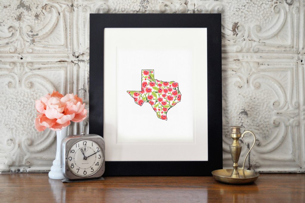 Free Floral Texas Printable
