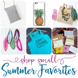 Shop Small! If I can't make it myself, I'm most likely to purchase it from a small or handmade shop! I've recently done some summer shopping and wanted to share my summer favorites with y'all too!