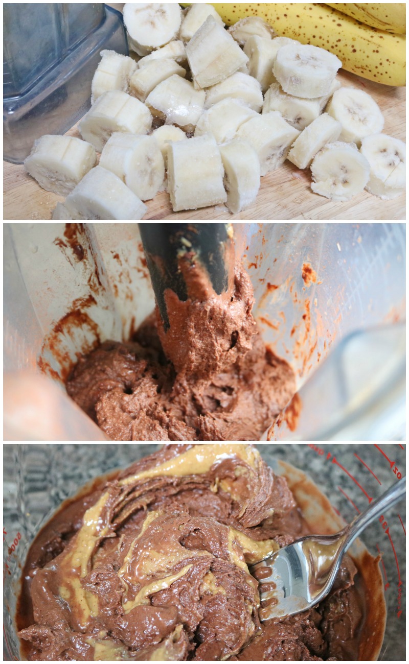 Easy and Delicious Chocolate Peanut Butter "Nice" Cream