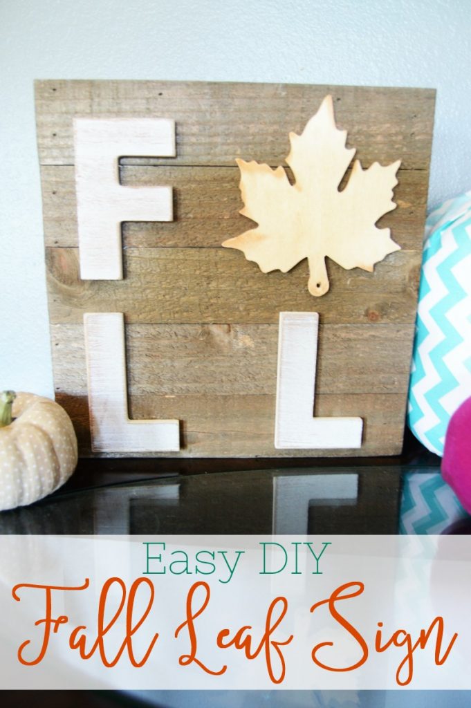 This Easy DIY Fall Leaf Sign was the perfect thing to add to the fall decor rotation! And an easy project to make in less than 30 minutes!