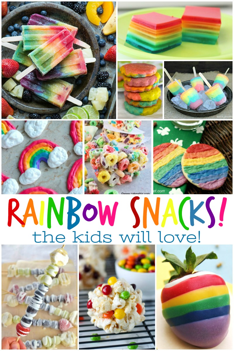 OK lets be honest, not JUST the kids will be loving these tasty rainbow snacks and treats! There are some seriously AMAZING looking recipe in this collection of 25 rainbow snacks and I can't wait to give them a try!