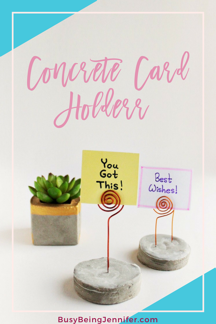 This Concrete Card Holder is perfect for holding my daily mantra, displaying notes or cards that have been gifted to me, or showing off a photo!
