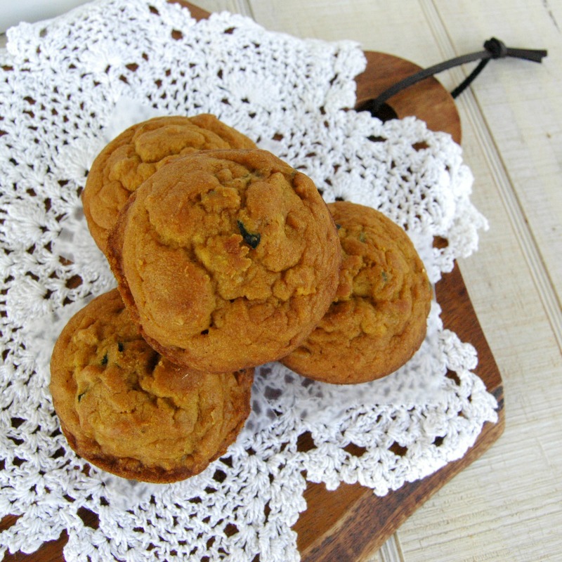 Put your fall pumpkin, zucchini and apples together with a few other ingredients, and you get one heck of a moist and delicious harvest muffins recipe!