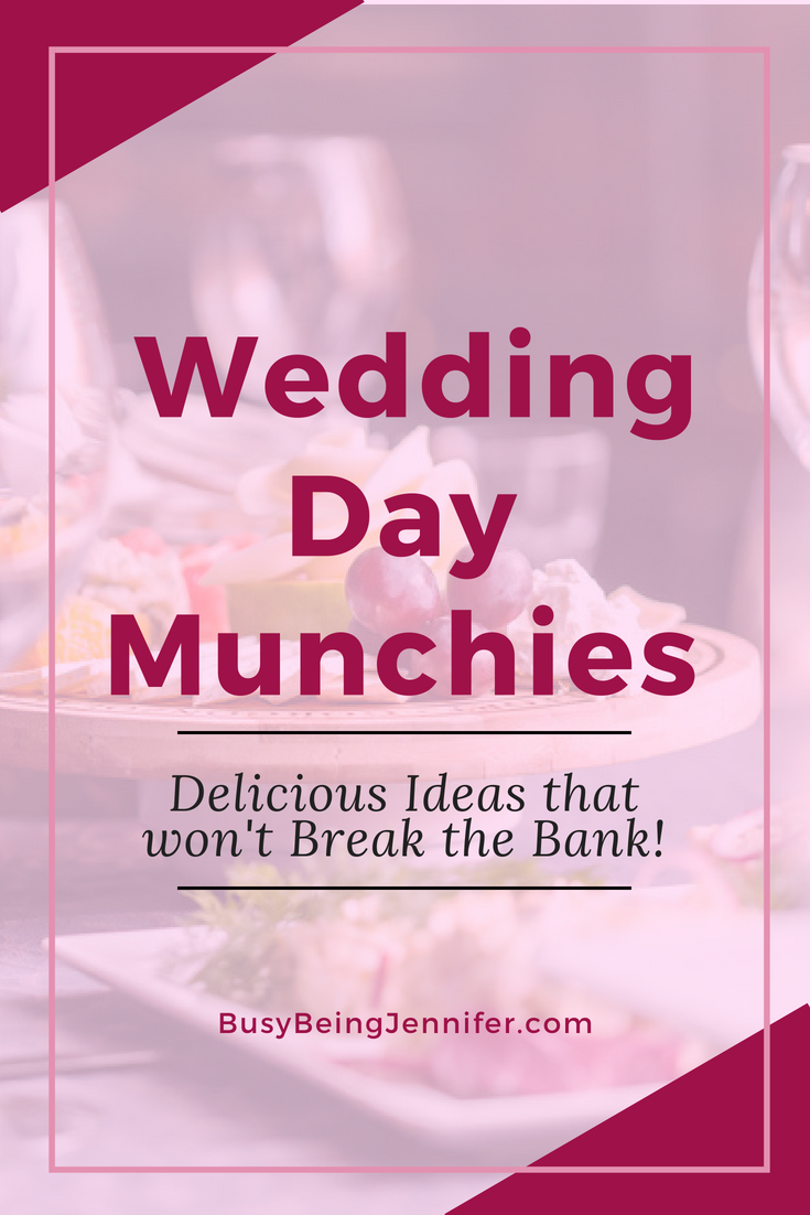 Budget friendly wedding day munchies: Food is one of the most flexible areas of your wedding planning, so use that to your advantage and don't stress it!