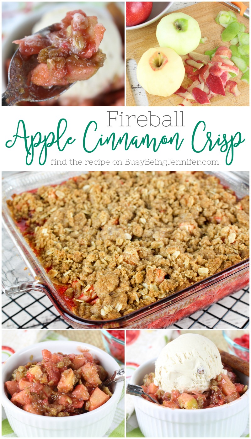 This Fireball Apple Cinnamon Crisp has been on repeat lately! I figured if we loved it this much, y'all will too! It's some serious fall deliciousness!