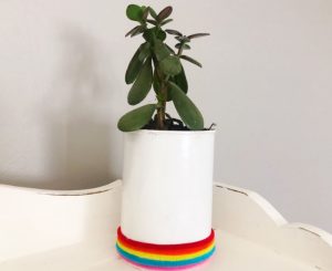 This upcycled can planter project is no exception. I shopped my craft room and got creative making my new succulent a new home!