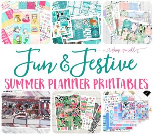 If you love summer and your paper planner, you're going to LOVE this collection of fun and festive summer planner stickers! I know I do!