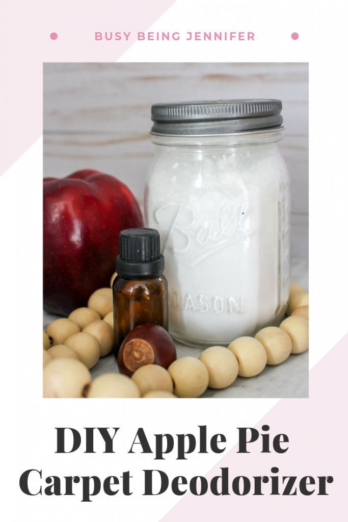 Dealing with smelly carpets is the worst! Get your carpets and home smelling a little like heaven with this easy DIY apple pie carpet deodorizer!
