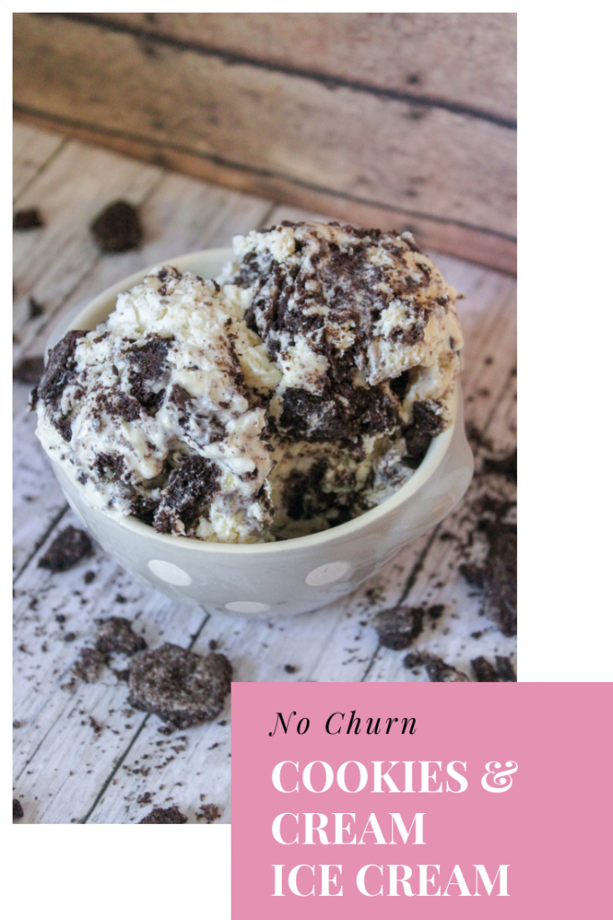 There's no better way to beat a heat wave than with a delicious, cool treat like this no churn cookies and cream ice cream recipe!