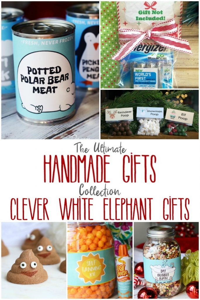 White Elephant parties can be a whole lot of fun! But finding the perfect gift can be a serious challenge! So, why not make the gift yourself? These clever white elephant gifts are perfect for making yourself! 