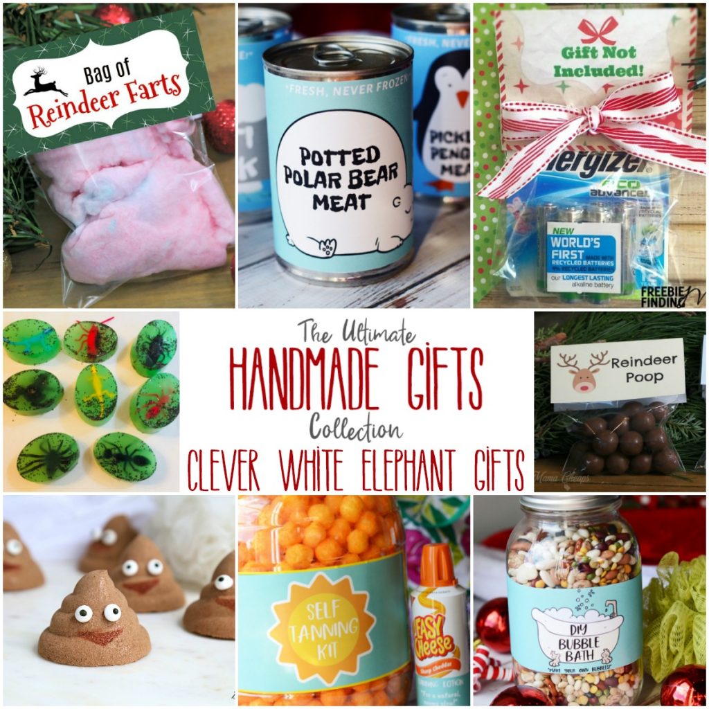  White Elephant parties can be a whole lot of fun! But finding the perfect gift can be a serious challenge! So, why not make the gift yourself? These clever white elephant gifts are perfect for making yourself! 