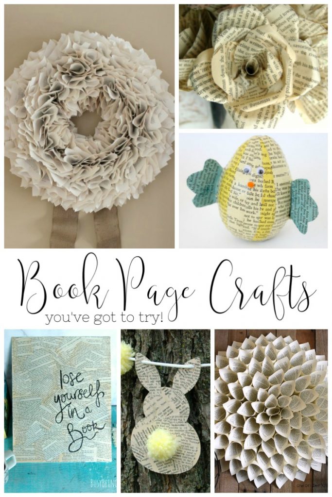I love getting crafty with reclaimed materials! One of my favorite's is old books! These creative book page crafts are so much fun and turn out amazing! 