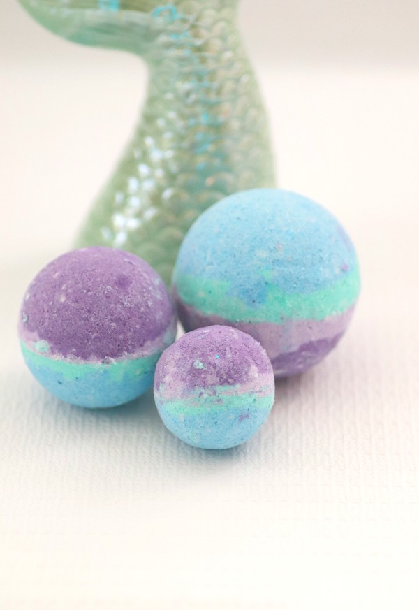 These epic and easy mermaid bath bombs are so beautiful and fun, they make me feel like I've got a tail and fins just waiting for me in the warm bath!